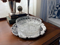 Vintage cut crystal bowl styled on a silver tray (tray sold separately)