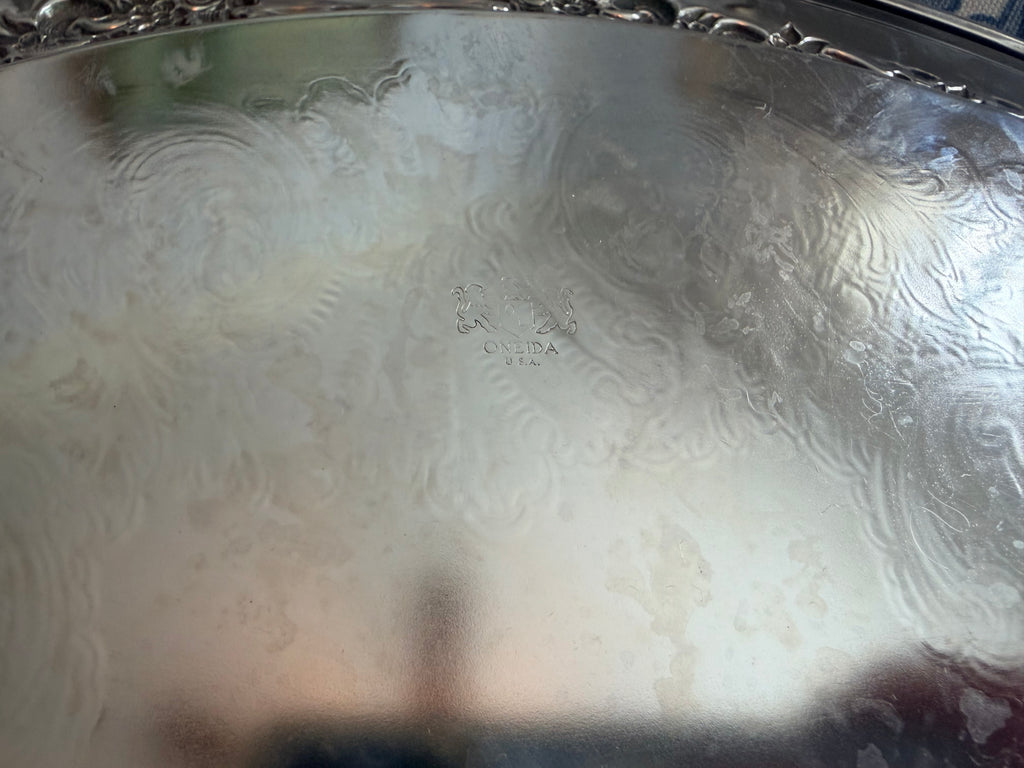 Oneida Rococo Silverplate Tray, 17"