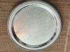 Sheridan Engraved Silverplate Tray, 16"